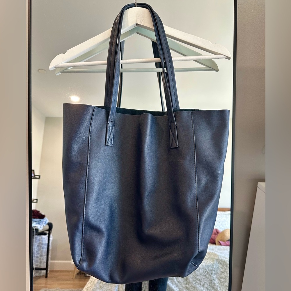 J. Crew Navy Carry All Tote + matching zip pouch